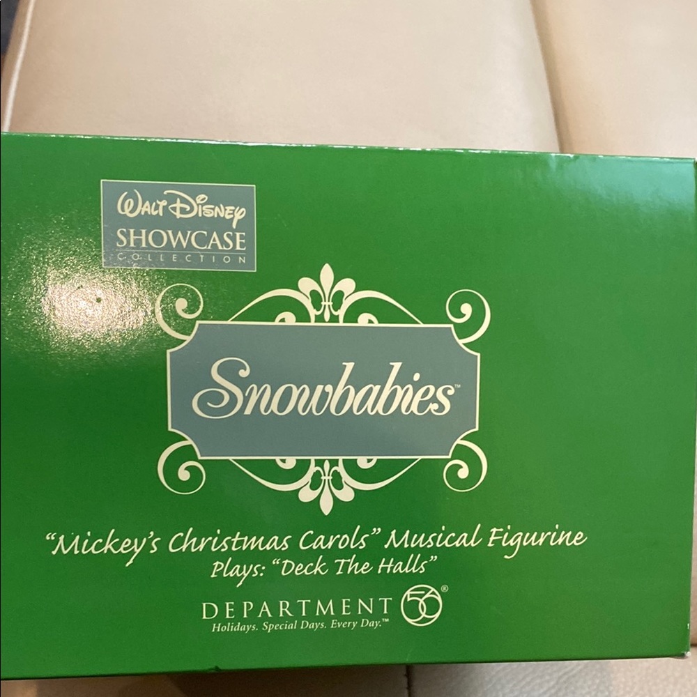 Disney Snowbabies Musical Figurine featuring Mickey Mouse